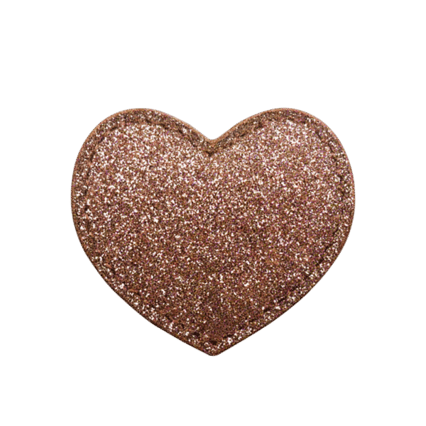 Bronze glitzerndes Herz