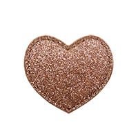 Bronze glitzerndes Herz